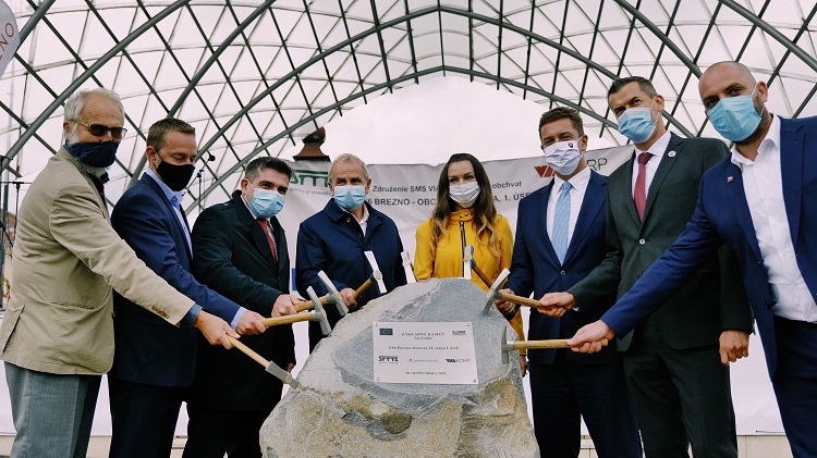 Slávnostné poklepanie základného kameňa 2. etapy výstavby obchvatu Brezna