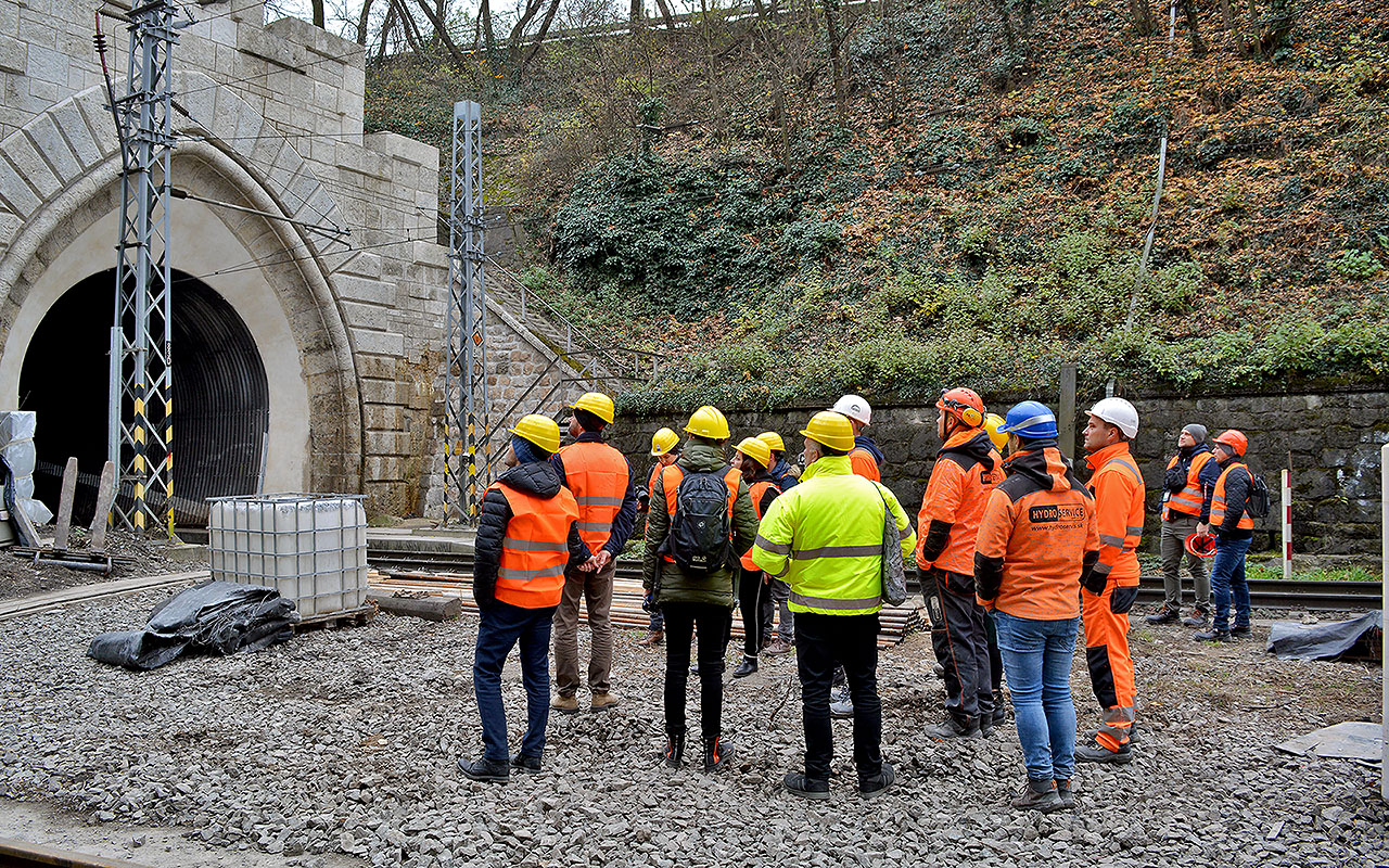 Exkurzia na projekte modernizácie Bratislavského tunela č.2, december 2022
