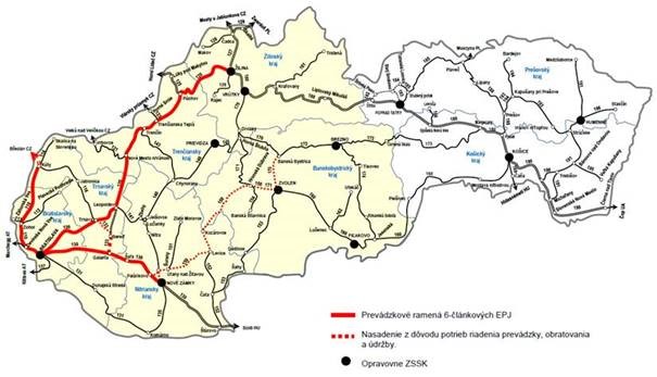 Vlaky určené na západné Slovensko